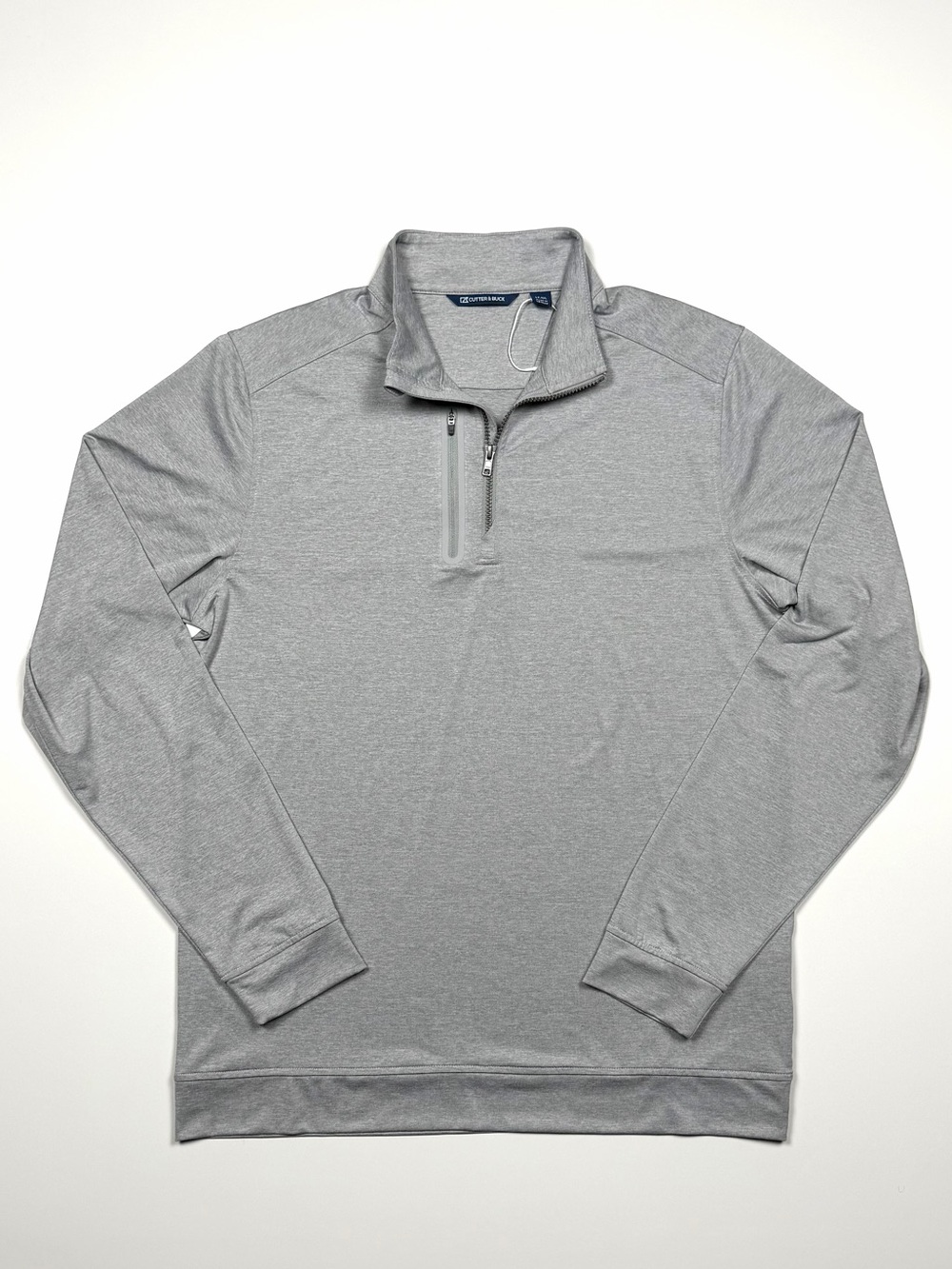 Cutter & Buck Men’s LT Gray Performance 1/4 Zip Pullover Golf Long Tall